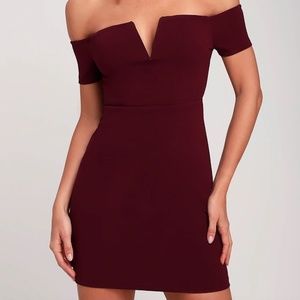 Lulus off shoulder bodycon dress